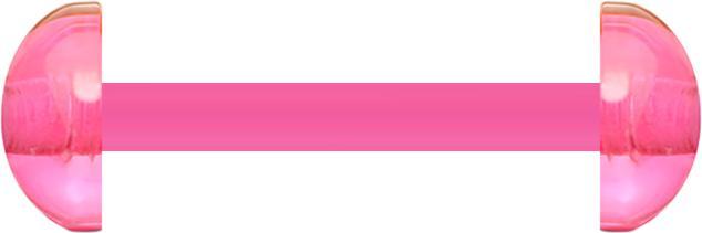 Immagine prodotto Star Piercing Barbell pink mit Kuppel (Materiale sintetico, senza ottone)