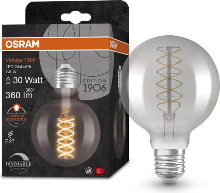 Immagine prodotto Osram Vintage 1906 LED DIM 30 7,8 W/1800 K E27 (E27, 7.80 W, 360 lm, 1 x, G)