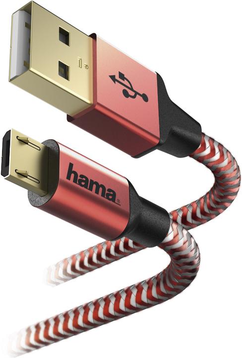 Actual product image Hama USB A - Micro USB Reflective (1.50 m, USB 2.0)