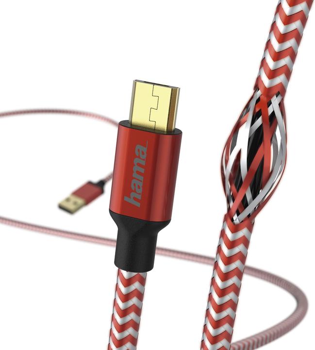 Actual product image Hama USB A - Micro USB Reflective (1.50 m, USB 2.0)
