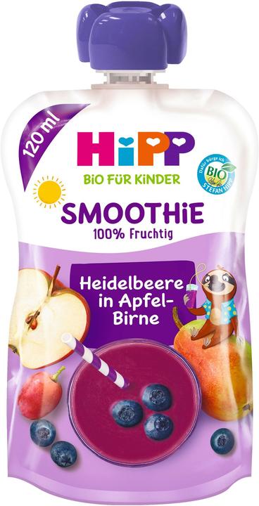 Immagine prodotto Hipp Frullato biologico per bambini al mirtillo con pera e mela - Felix Sloth
