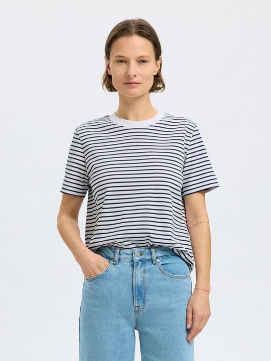Produktbild Selected Femme Slfessential Ss Striped Boxy Tee Noos (L)