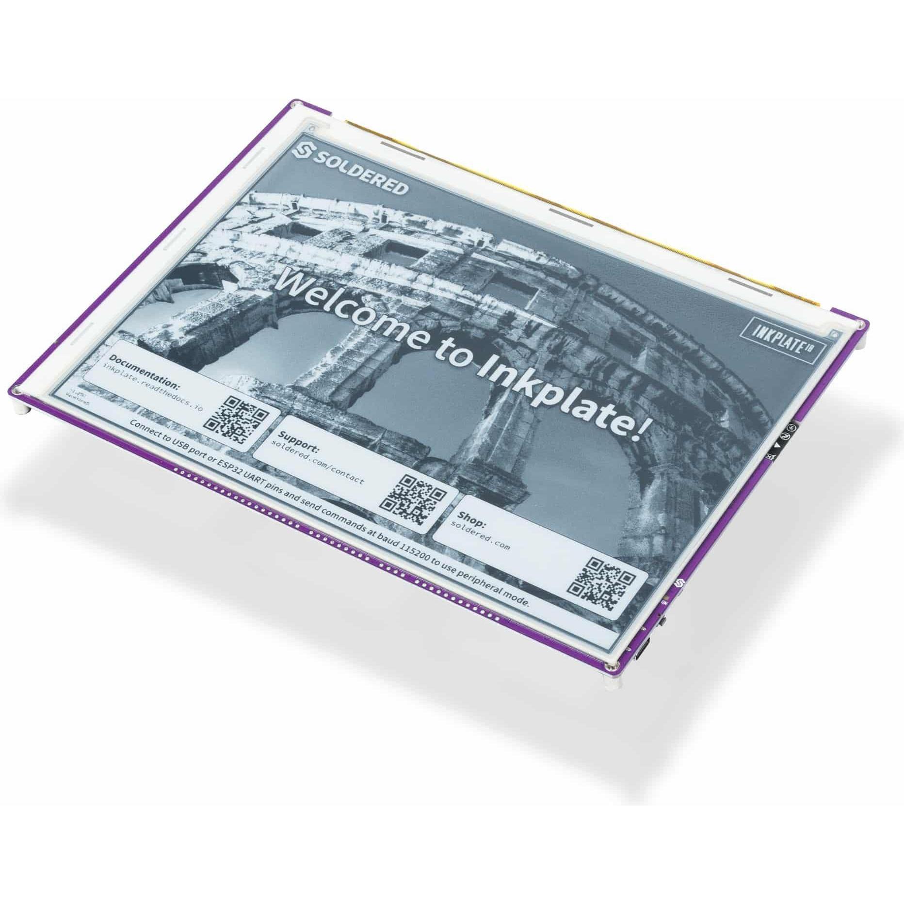 Soldered Inkplate 10 E-Paper Entwicklungsboard, 9,7 Zoll, ESP32 WLAN Bluetooth, Arduino, Graustufen, Scheda + Kit di sviluppo