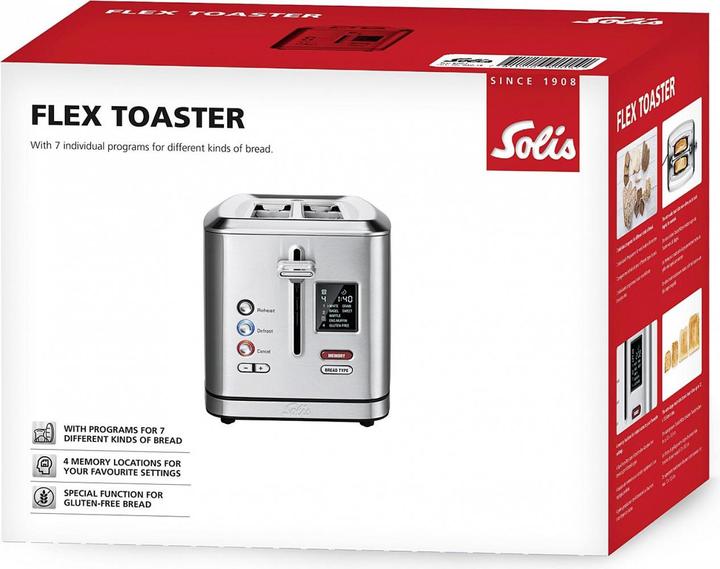 Actual product image Solis Flex Toaster 8004 - Toaster Broodrooster - Met geheugenfunctie