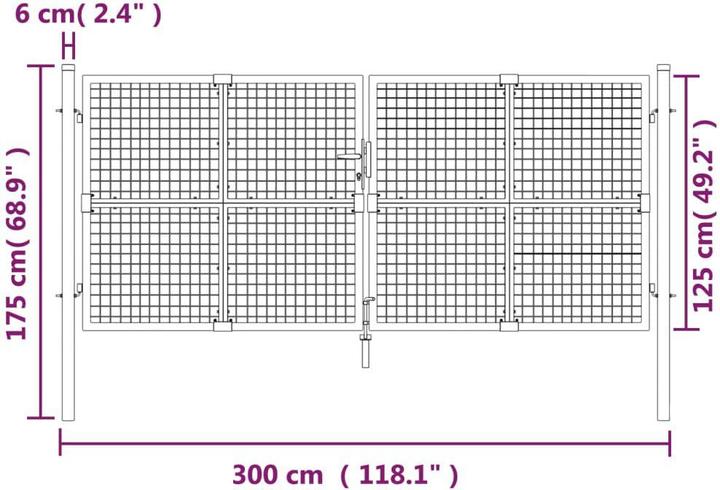 Produktbild vidaXL Gartentor