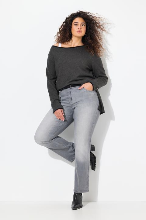 Image du produit Ulla Popken Jean Mandy, jambe droite et large, coutures fantaisie (31)