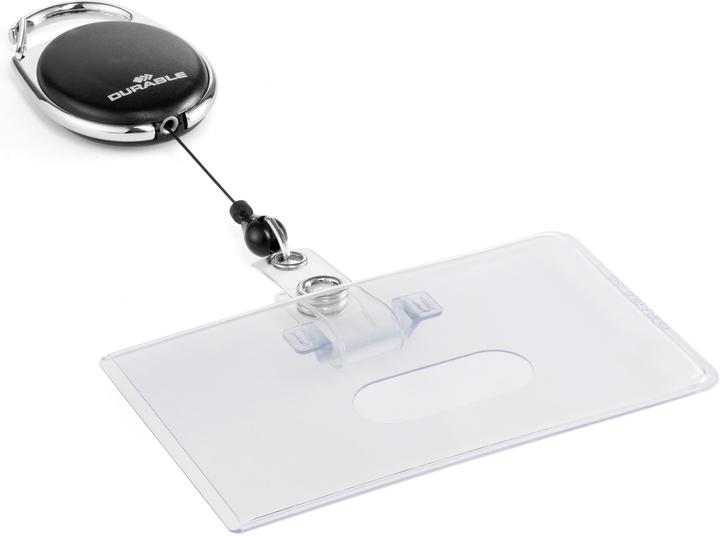 Actual product image Durable ID badge cover with YOYO STYLE, for 1 card, pack of 10, black.