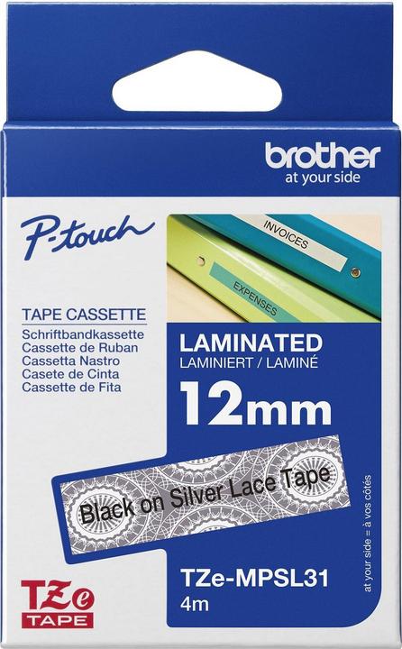 Actual product image Brother Tze-Mpsl31 (1.20 cm, Black, Multicoloured)
