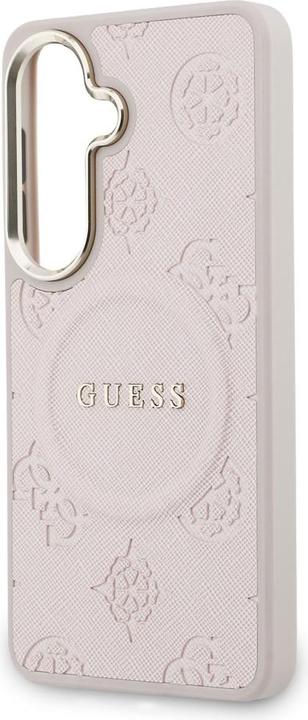 Actual product image Guess - Saffiano Peony Embossed Ring MagSafe (GUHMS26MPSAMSECP) - Samsung Galaxy S26 Plus - Pink (Samsung Galaxy S26)