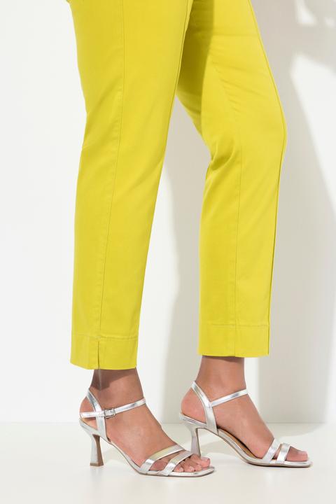 Image du produit Ulla Popken Pantalon avec passepoil et taille élastique. Coupe ajustée avec fente sur le bas de jambe. (50)