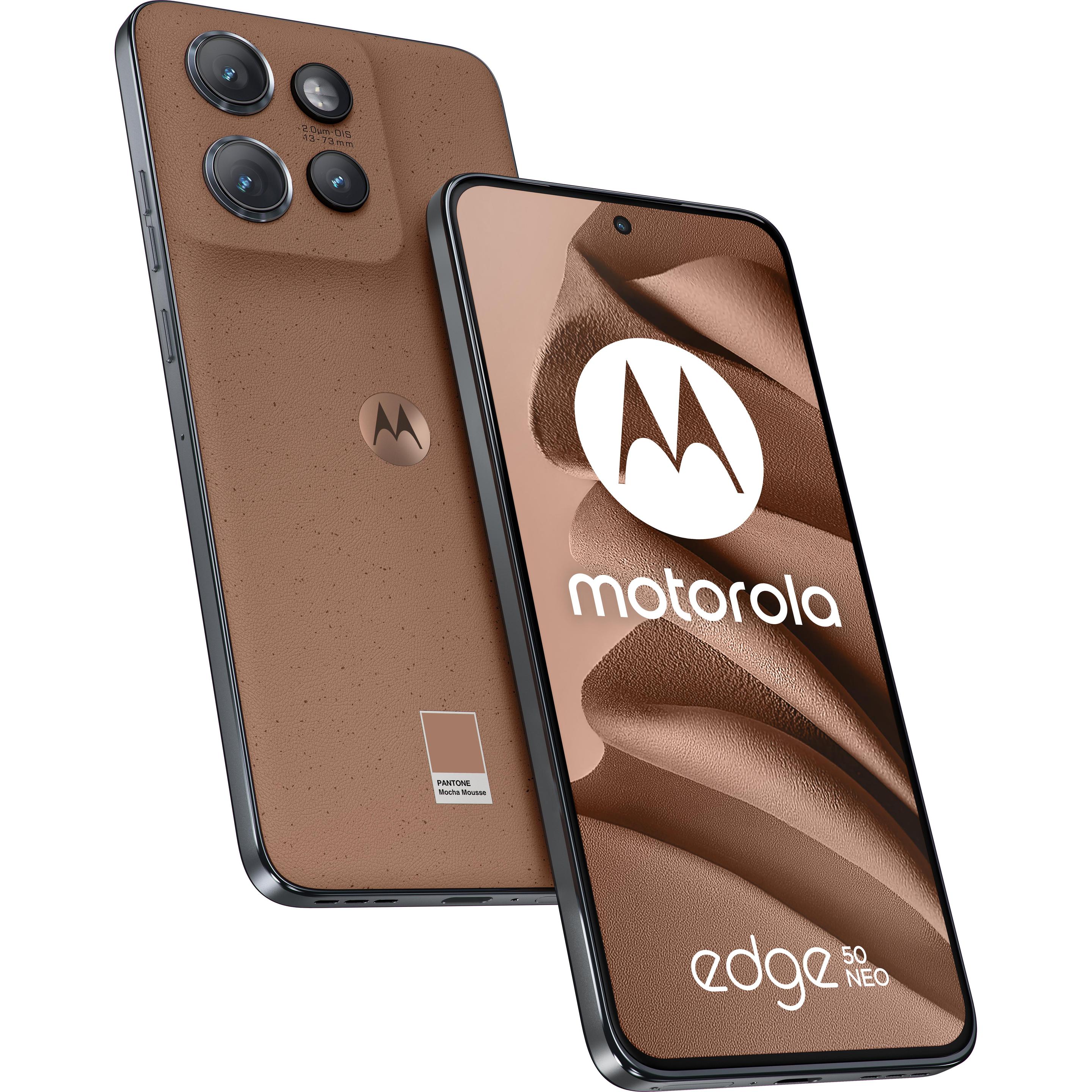 Motorola edge50 Neo 512 GB (512 GB, PANTONE Mocha Mousse, 6.36", Dual SIM, 50 Mpx, 5G), Smartphone, Braun