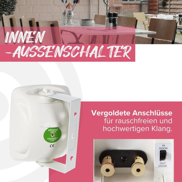 Produktbild Artsound ASW65.2 W luidspreker Wit (Passiv)