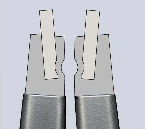 Produktbild Knipex Präzisionsicherungsringzange DIN 5254 B L.130mm 90Grad gew. Bereich D.3-10mm grau atram. Griffe K... (130 mm)