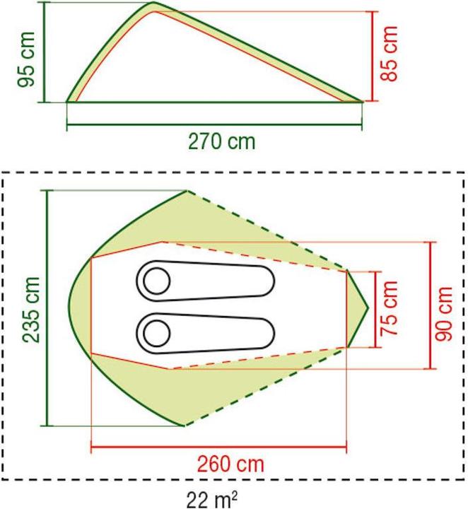 Actual product image Coleman Aravis 2 Tent (Tunnel tent, 2.40 kg, 2 persons)