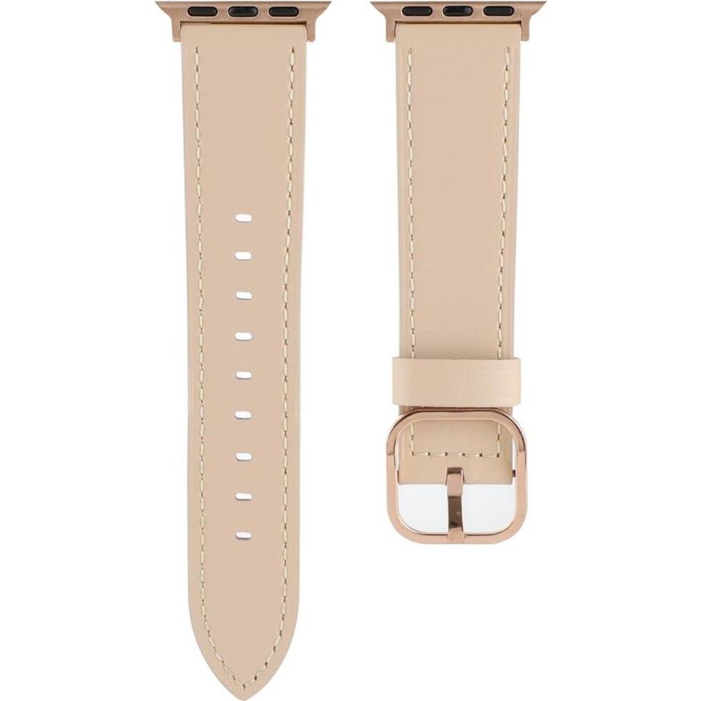 Cover-Discount Apple Watch 44/45/46/49mm - Ersatzband Armband Leder (Leder), Uhrenarmband, Rosa