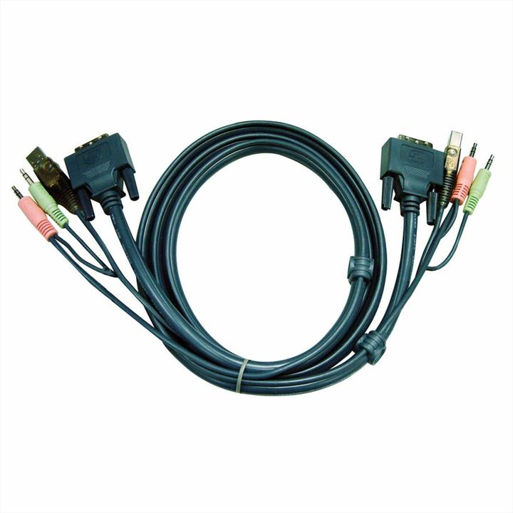 Image du produit Aten 2L-7D05UD Câble DVI-D Dual Link-KVM avec connecteurs USB
