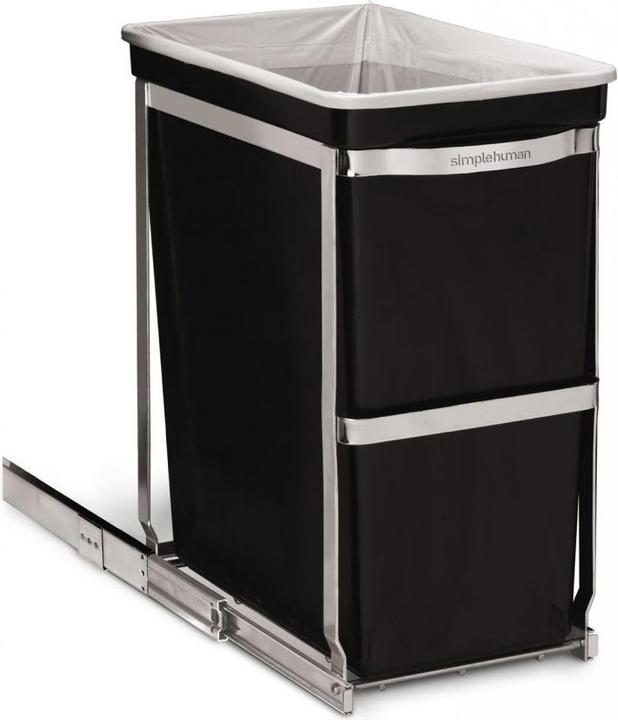 Actual product image Simplehuman Pull-out waste bin 30 L, single CW1124 with metal frame and plastic bucket (30 l)