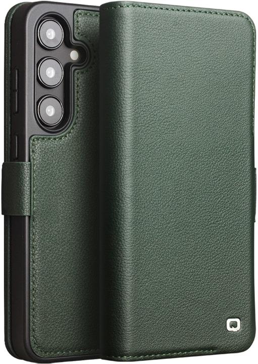 Actual product image QiAlino Flip matt cover with magnetic clasp Matt green (Samsung Galaxy S24+)