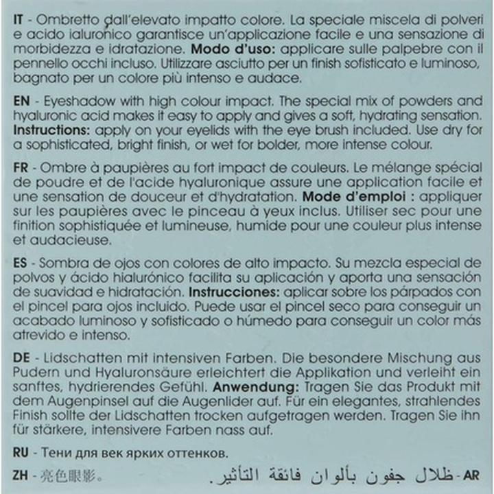 Nährwerte und Zutaten Naj Oleari Lidschatten 2ml