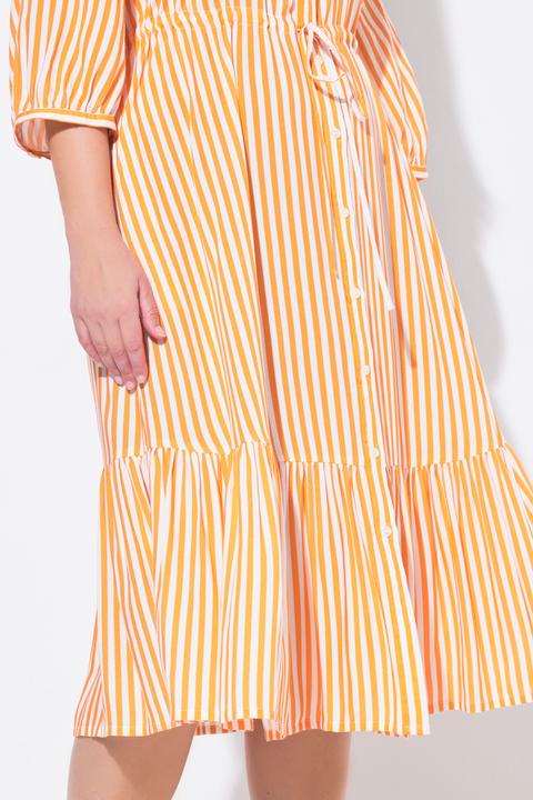 Produktbild Ulla Popken Hemdblusenkleid, Streifen, Hemdkragen, 3/4-Arm (50, 52)