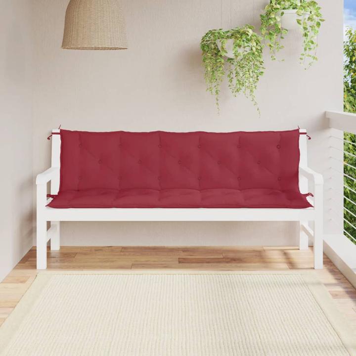 Actual product image VidaXL Garden bench cushions 2 pcs. O x ford fabric (180 x 50 x 7 cm)