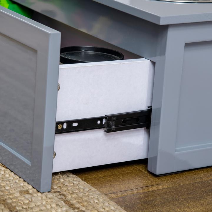 Produktbild PawHut Hundenapf mit Schublade (2 l)