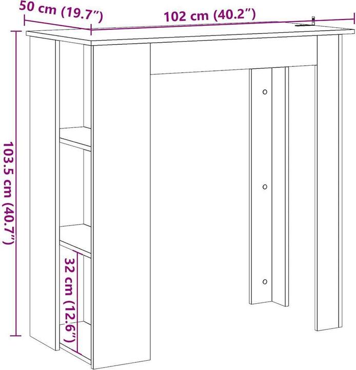 Actual product image vidaXL Bartisch