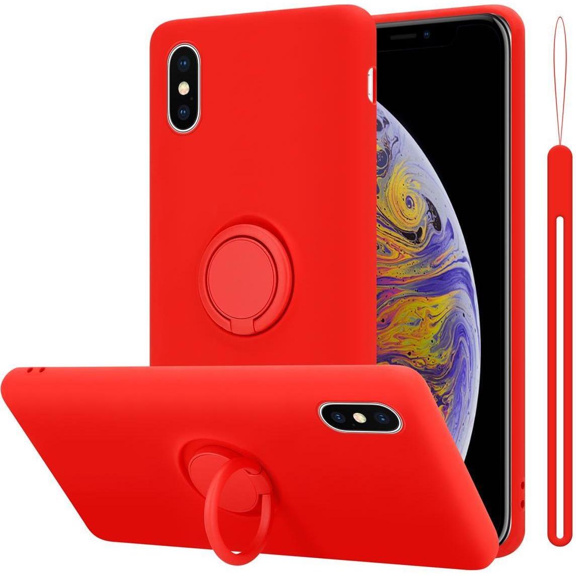 Thumbnail - Cadorabo TPU Liquid Ring Silicone Case Hülle (Apple iPhone XS Max), Smartphone Hülle, Rot