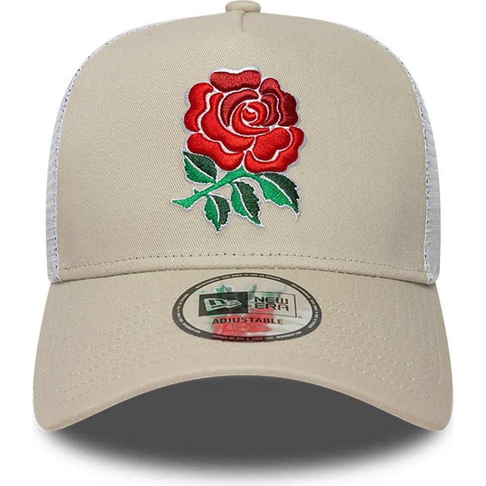 Thumbnail - New Era, Herren, Cap, A-Frame Mesh Trucker Cap - England Rugby Stone, Beige