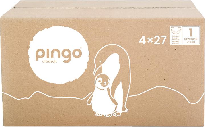 Produktbild Pingo Ökowindeln (Gr. 1, Halbmonatsbox, 108 Stück)