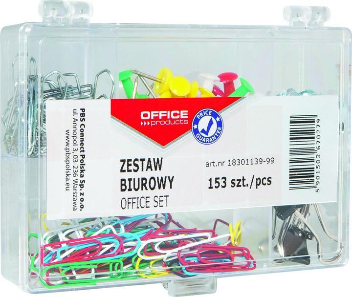 Office Products Office set (tacks, clips, paper clips) 153-piece mix