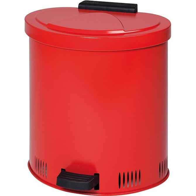 asecos, Lagerbehälter, Putztuch Sammelbehälter rot Stahlblech 20 Liter