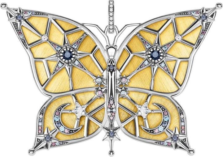Thomas Sabo Anhänger Schmetterling Mond & Sterne Gold (Silber 925)