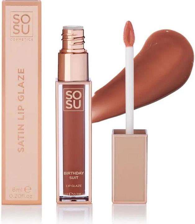 Immagine prodotto Sosu Cosmetici - Lucidalabbra Shimmer (Lip Glaze) 6 ml - Tonalità: Birthday Suit (Abito di compleanno)