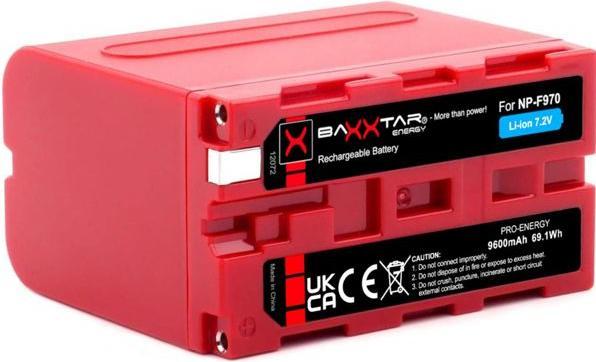 Actual product image Baxxtar Battery NP-F970 9600mAh (Camera battery)