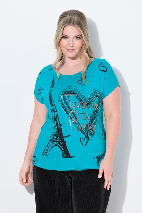 Produktbild Miamoda T-Shirt, Komfort Fit, Paris/Herz-Druck, elastischer Saum (46)
