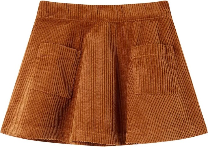 Actual product image VidaXL Children's skirt with pockets corduroy cognac 92,Material: 100 (92)