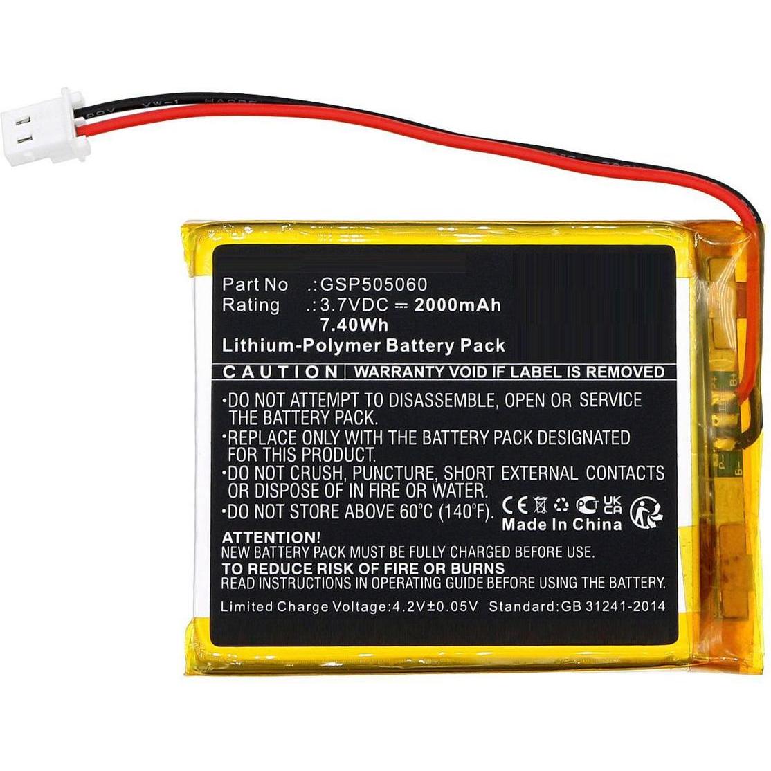 CoreParts Battery 3.7V 2000mAh 7.40Wh, Beamerlampe