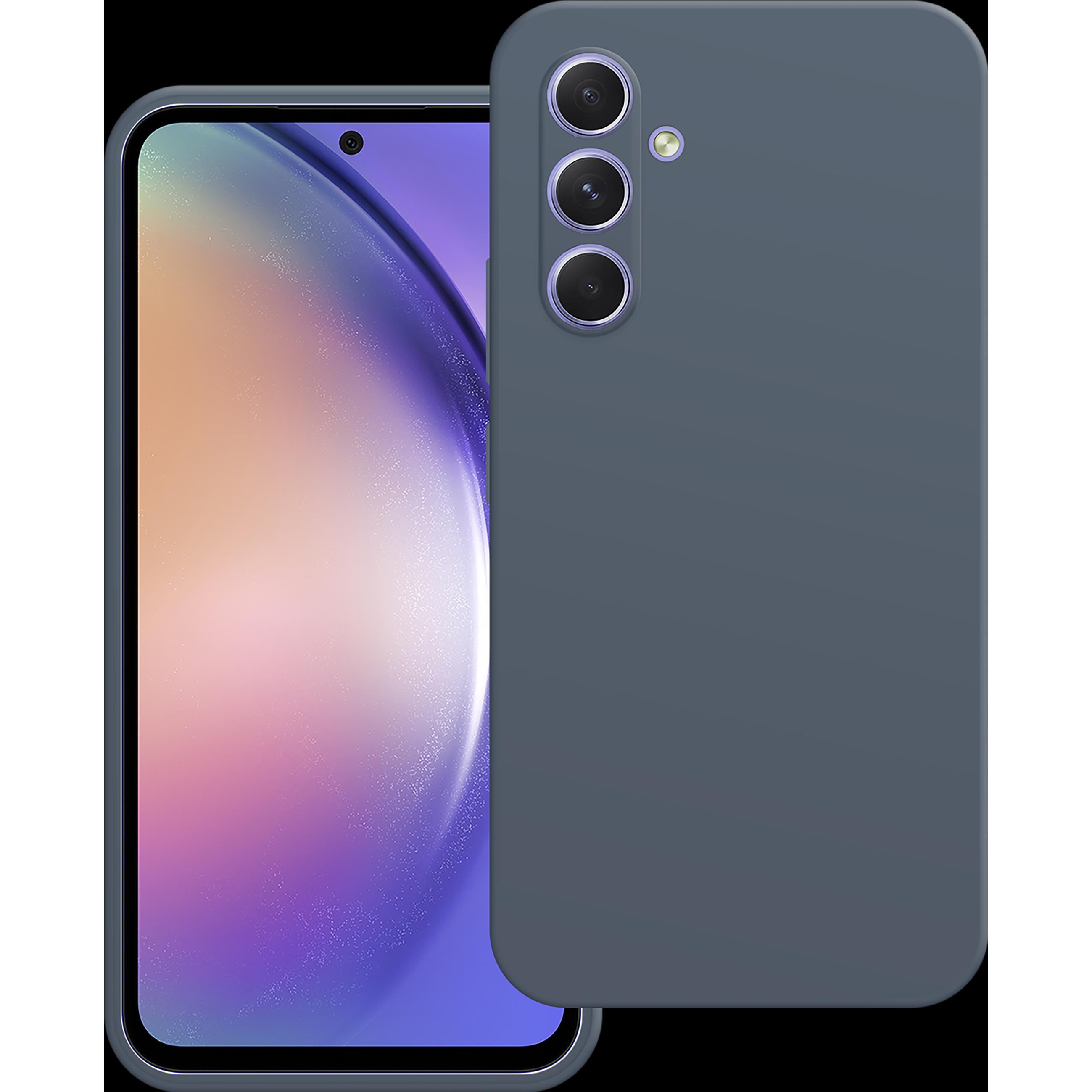 Cazy Silikon Hülle Kompatibel mit Samsung Galaxy A54 - Soft TPU Schutz - (Samsung Galaxy A54 5G), Smartphone Hülle, Blau
