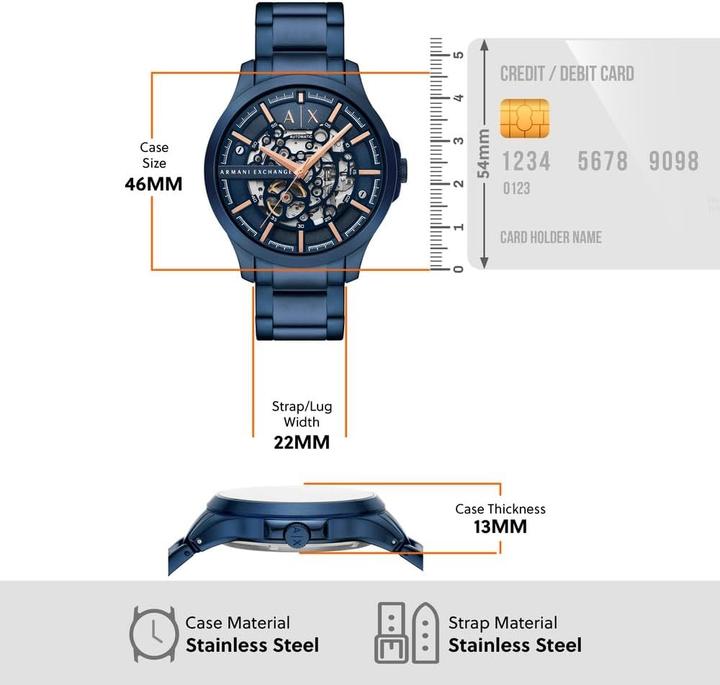 Immagine prodotto Armani Exchange Herrenuhr (Visualizzazione della riserva di carica, 46 mm)