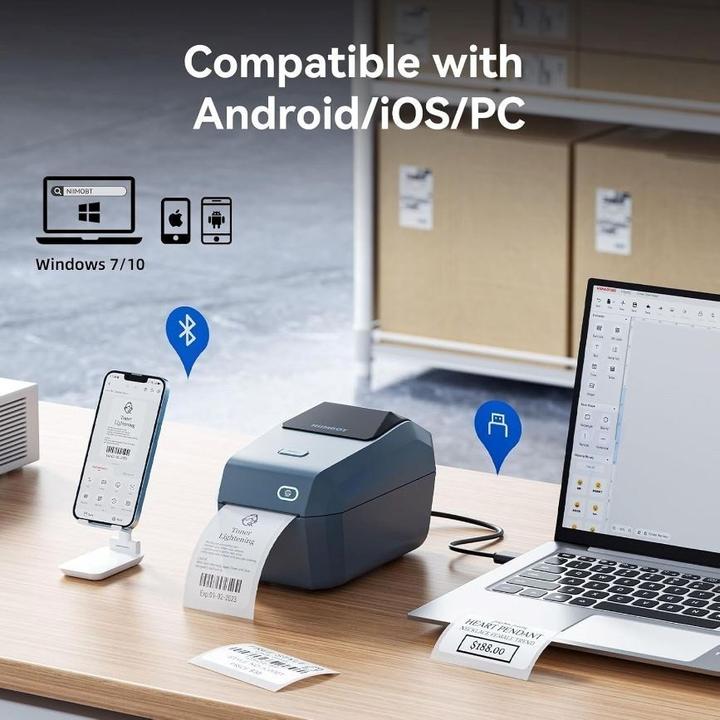 Actual product image Niimbot K3 -Etikettdrucker Blau (203 dpi)