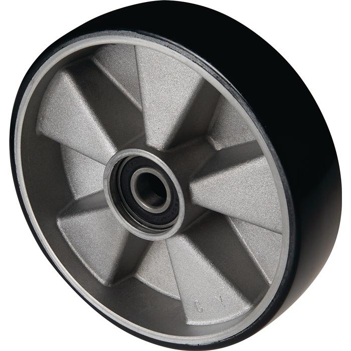 Pfaff, Möbelrollen, Lenkrad Polyurethan Naben-L. 43 mm Rad-B. 50 mm Rad-Ø 200 mm Alu-Guss-Felge