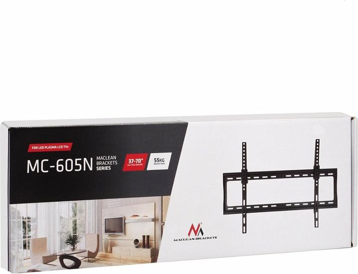 Produktbild Maclean MC-605 - VESA Monitor-/TV-Halter, 32-70", schwarz, 55 kg (Wand, 55 kg, 37" - 70")