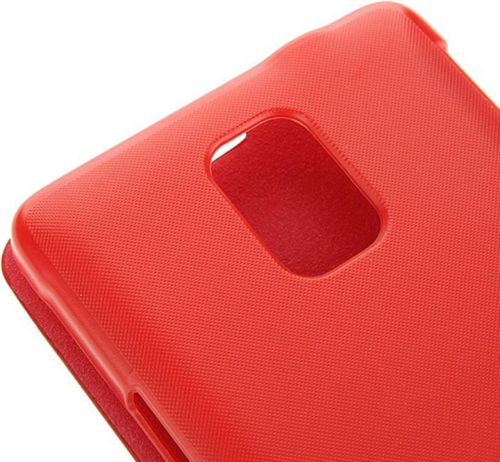 Produktbild König Design Handyhülle Tasche für Samsung Galaxy Note 4 SM N910 Rot gebürstet (Samsung Galaxy Note 4)