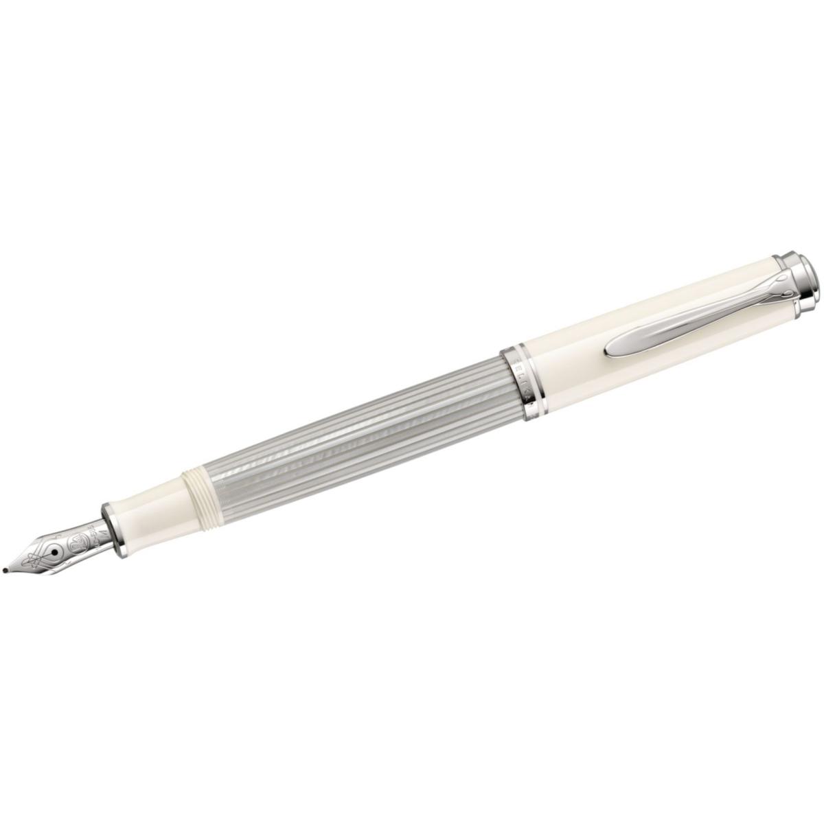 Pelikan, Schreibstifte, Füllhalter M405 Silber-Weiss EF Etui (Silber-Weiss, 1 x)