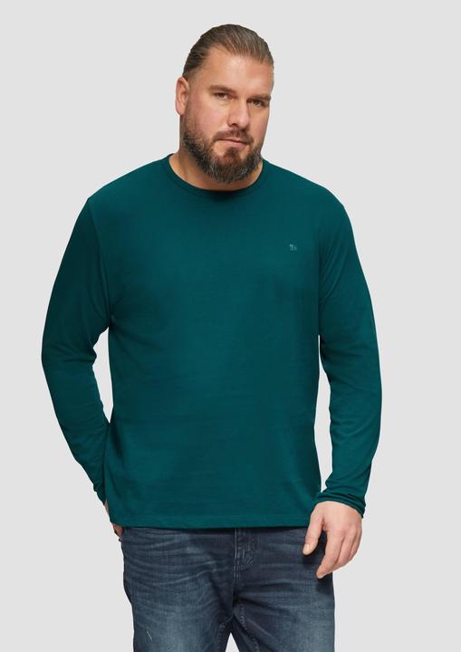 Produktbild S.Oliver T-Shirt Softes Longsleeve aus Jersey mit Logo-Detail (XXL)