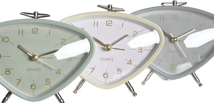 DKD Home Decor Alarm clock 11.5 x 4 x 10 cm metal PVC Vintage (3 pieces)