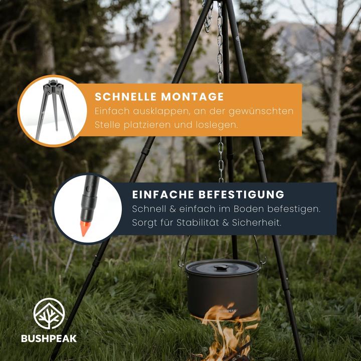 Actual product image Bushpeak Tripod aluminium compact