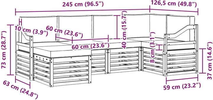 Produktbild vidaXL Outdoor-Sofa