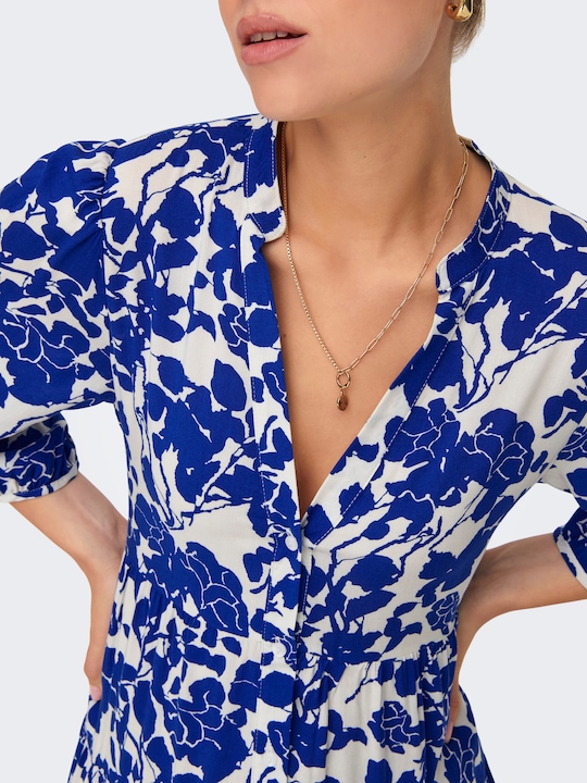 Produktbild Only Locker geschnitten V-Ausschnitt Elastische Bündchen Kurzes Kleid Kleid (S)